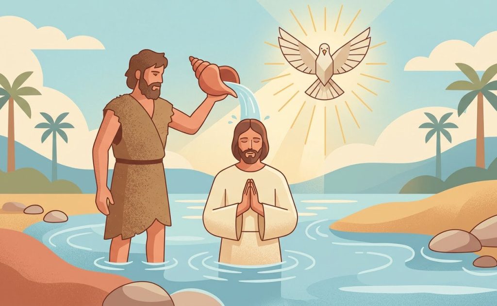 Bautismo - Illustration prière catholique