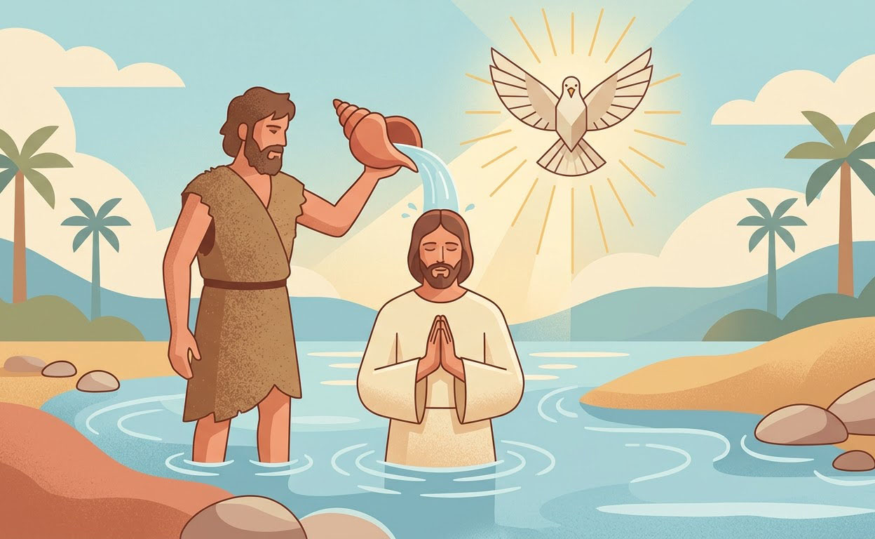 Bautismo - Illustration prière catholique