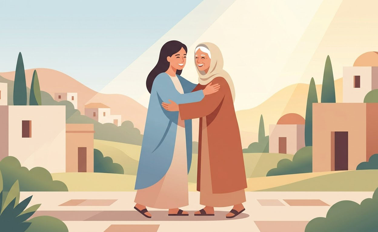 Cantico di Maria - Illustration prière catholique