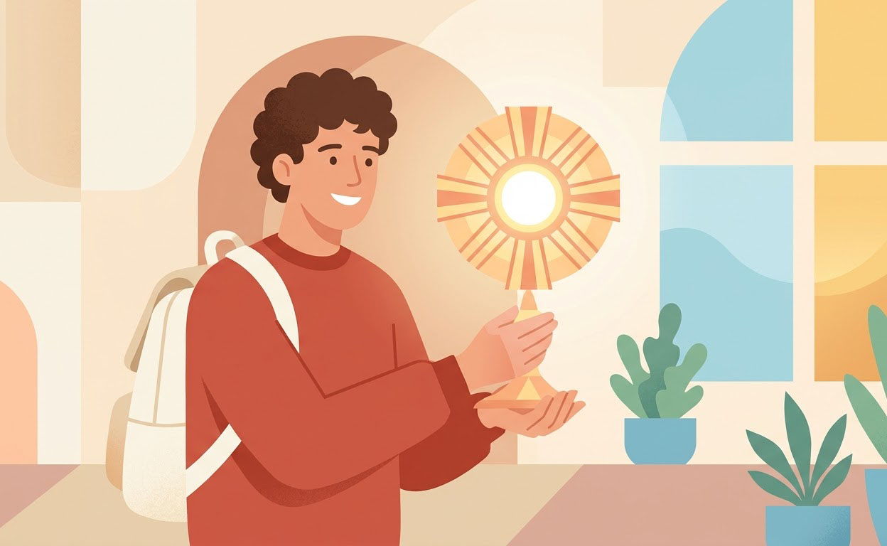 Carlo Acuti - Illustration prière catholique