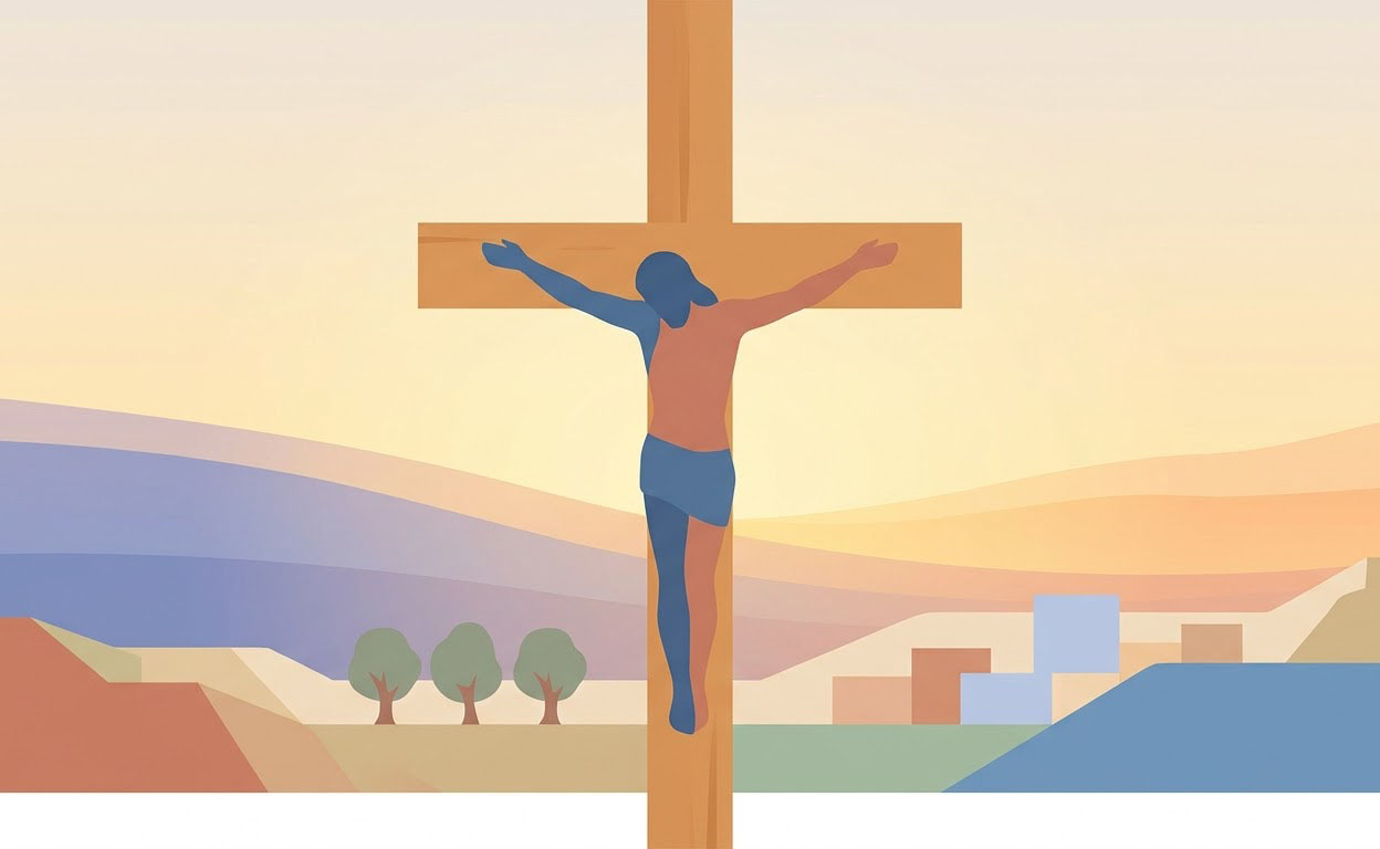 Cristo crocifisso - Illustration prière catholique