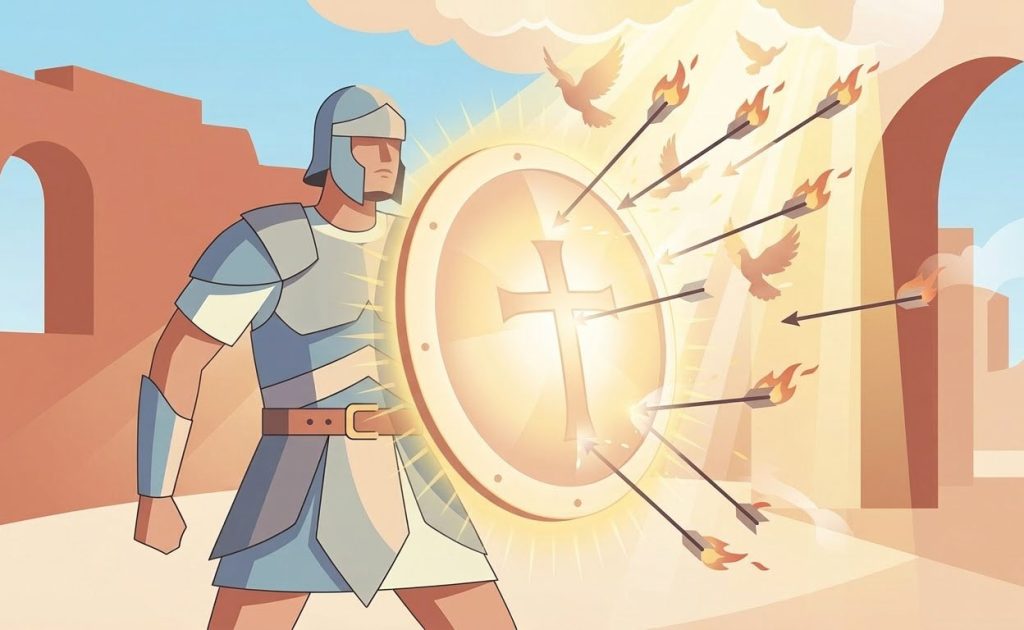 Combat - Illustration prière catholique