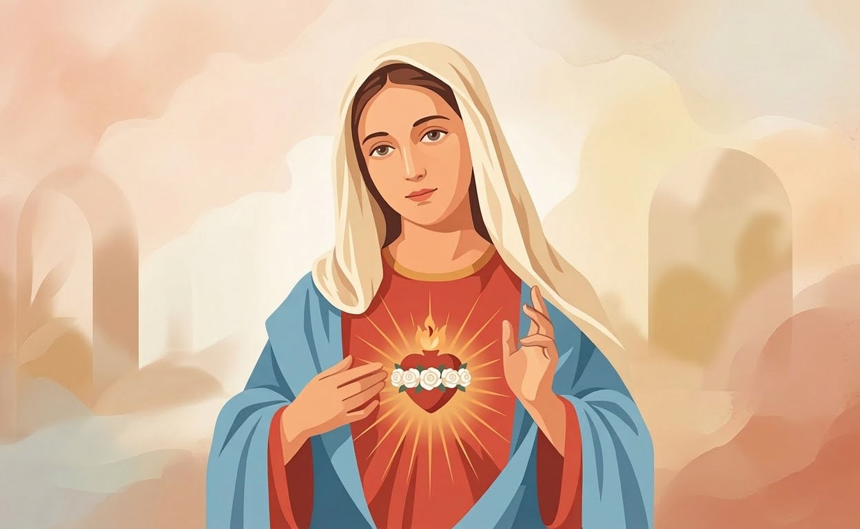 Inmaculado Corazón de María - Illustration prière catholique
