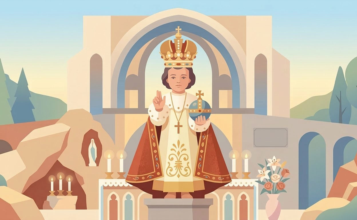 Gesù Bambino di Praga - Illustration prière catholique