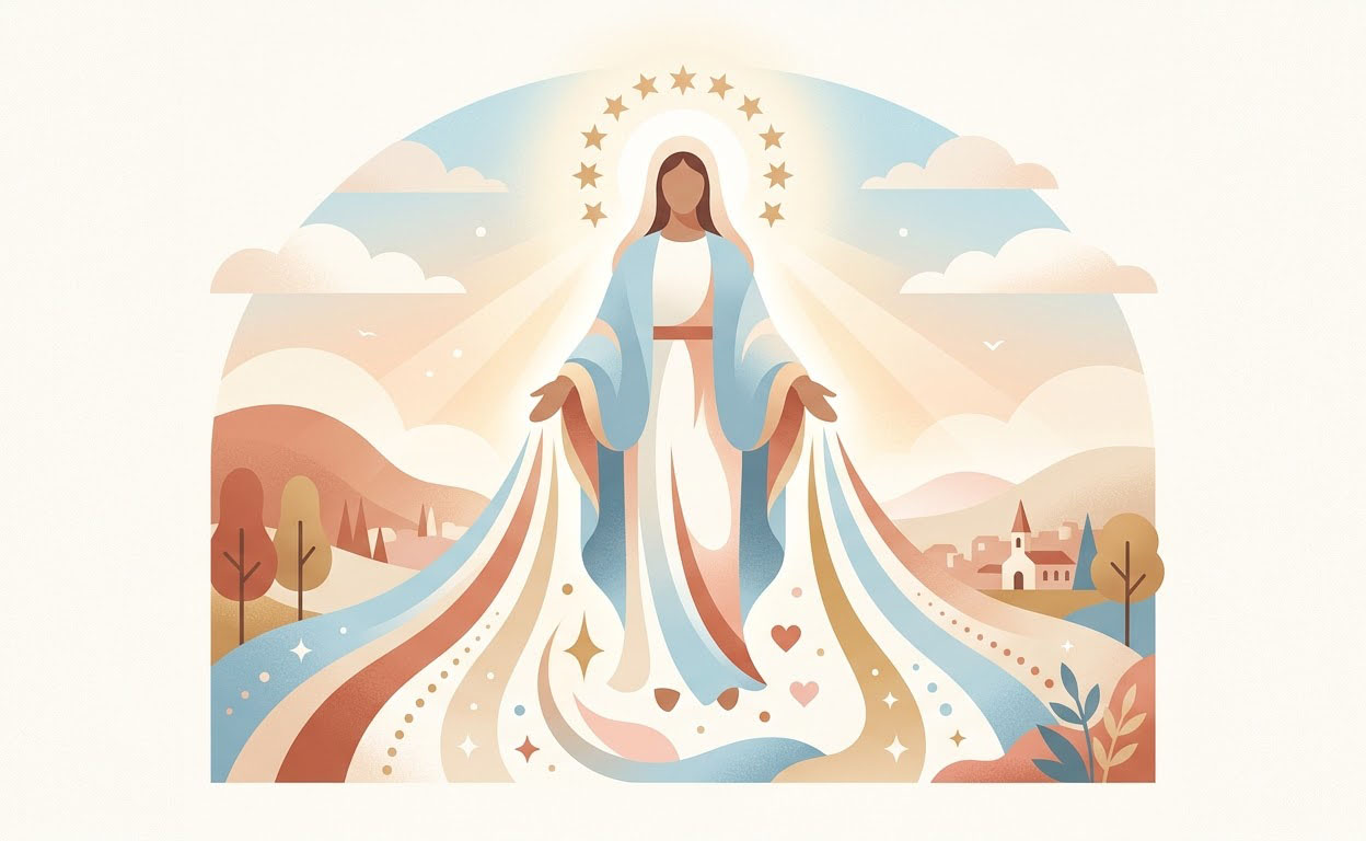 Letanías de la Santísima Virgen - Illustration prière catholique