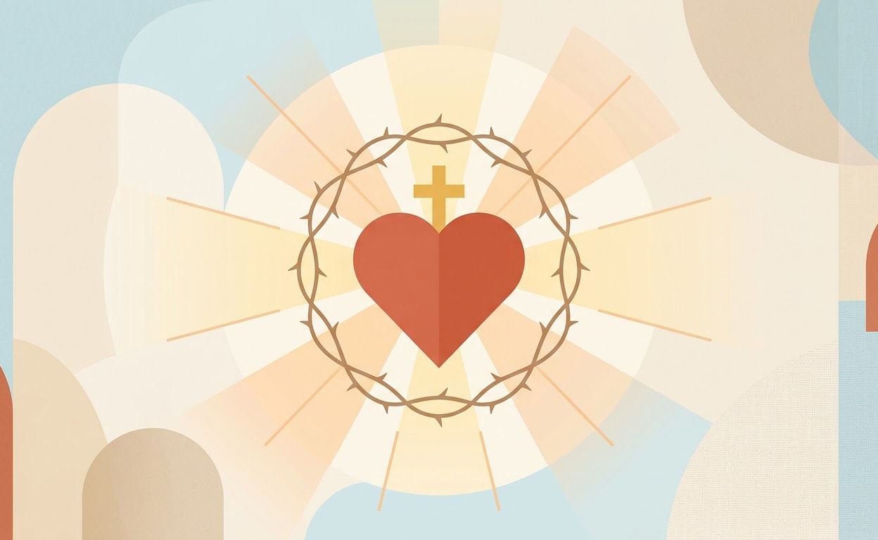 Litany of the Sacred Heart - Illustration prière catholique