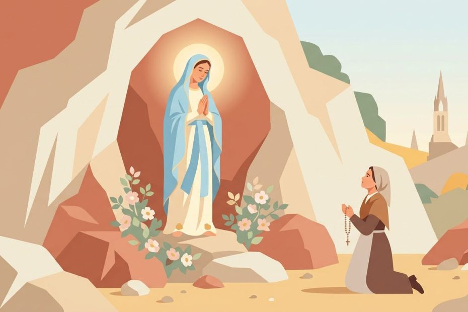Lourdes - Illustration prière catholique