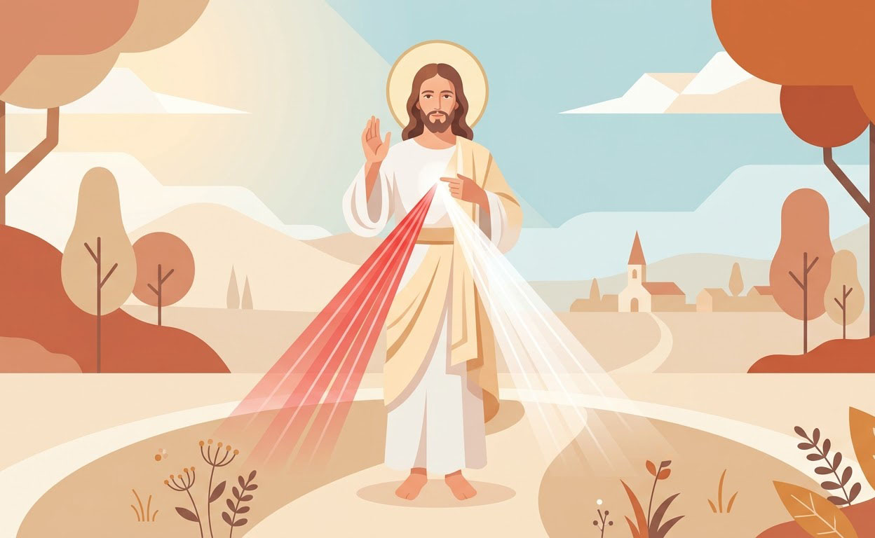 Misericordia Divina - Illustration prière catholique