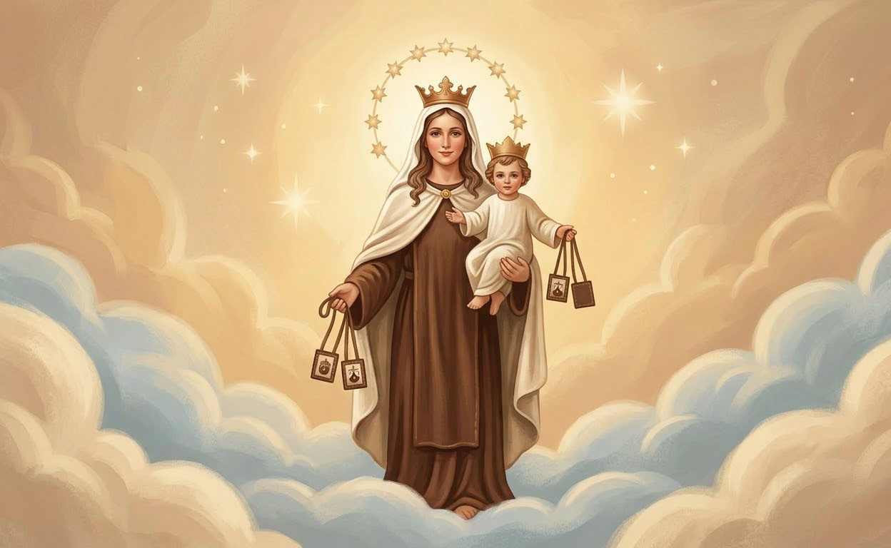 Monte Carmelo - Illustration prière catholique