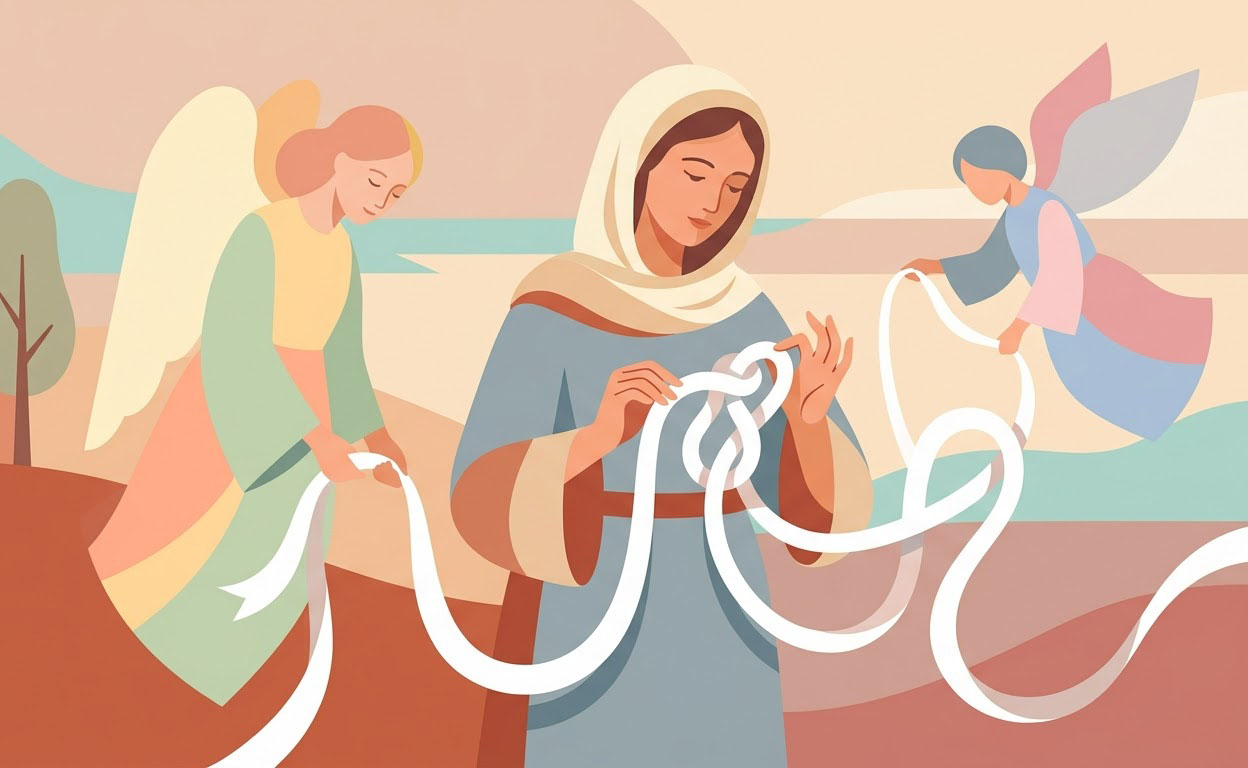 Novena a María que deshace nudos - Illustration prière catholique