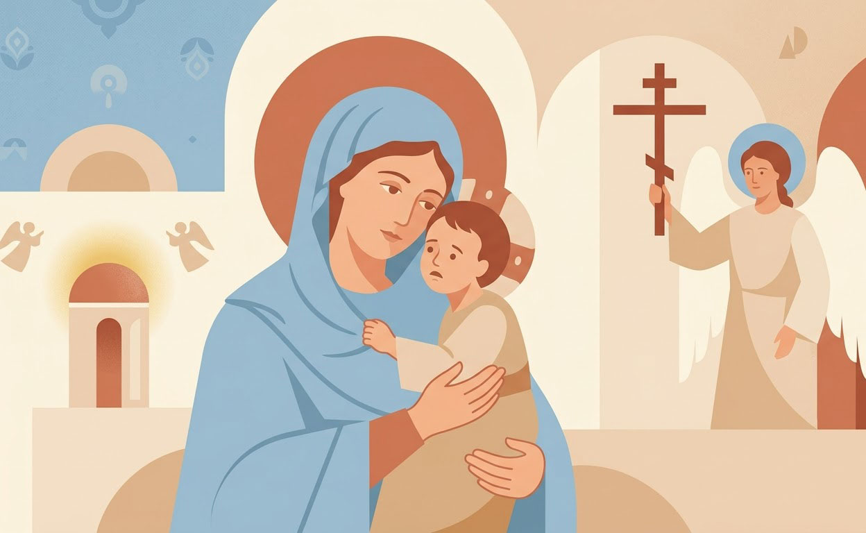 Neuvaine à Notre-Dame du Perpétuel Secours - Illustration prière catholique