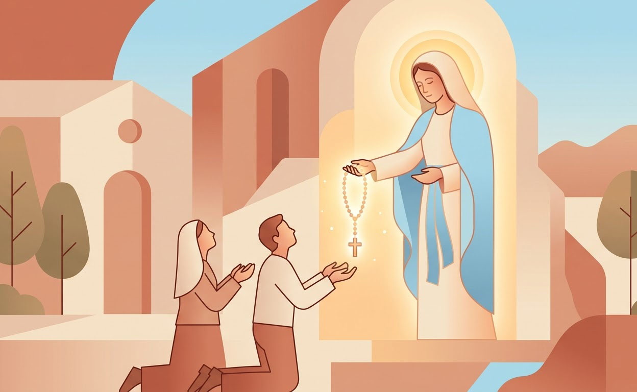 Novene zur Jungfrau des Wohlstands - Illustration prière catholique
