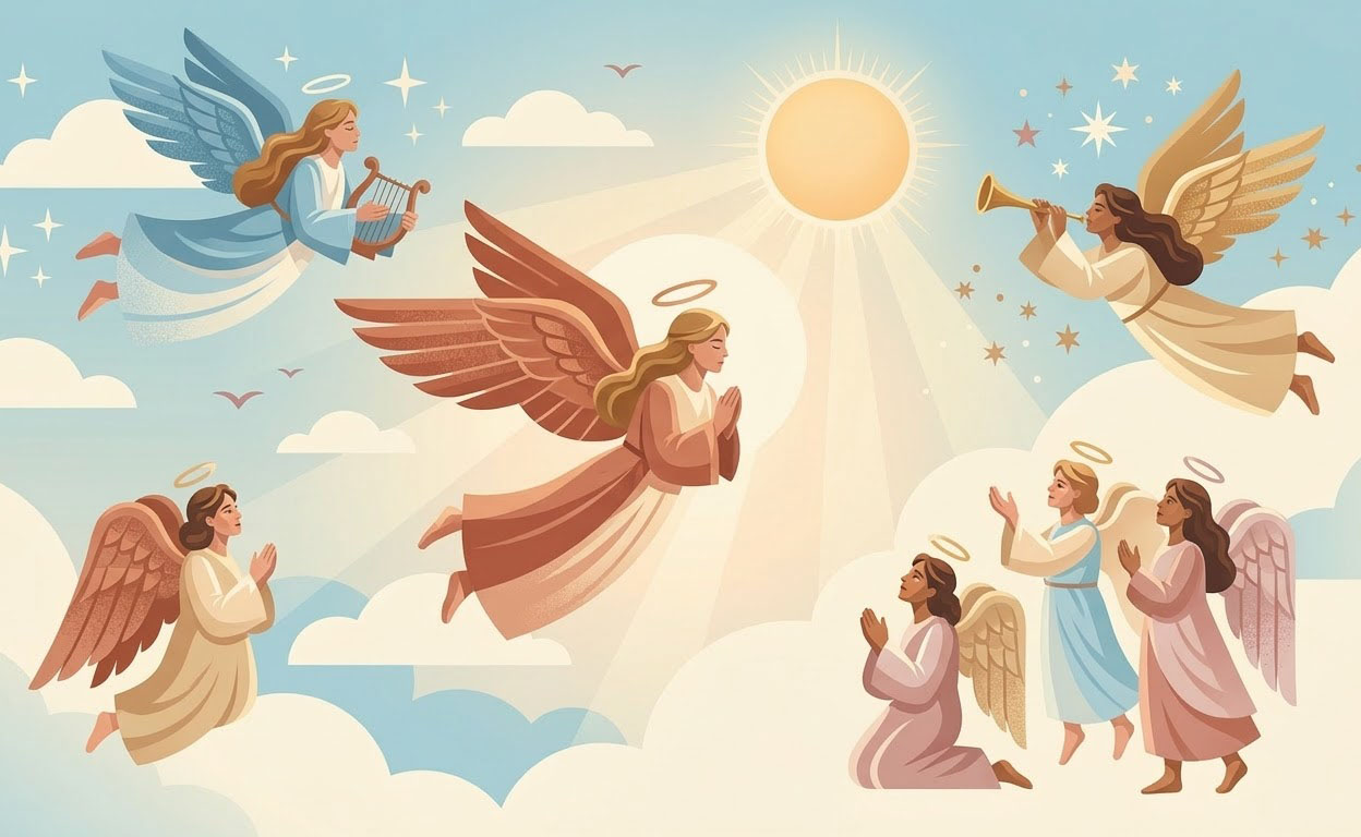 Gebete an die Engel - Illustration prière catholique