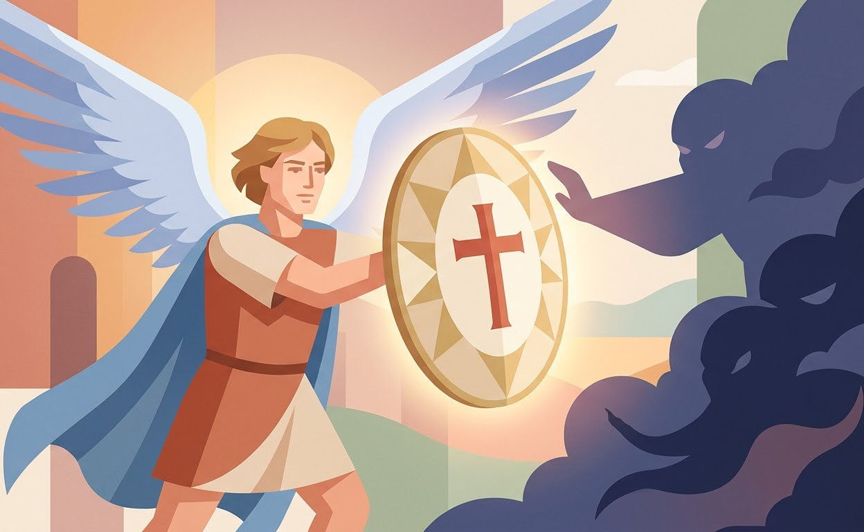 Protección y liberación - Illustration prière catholique