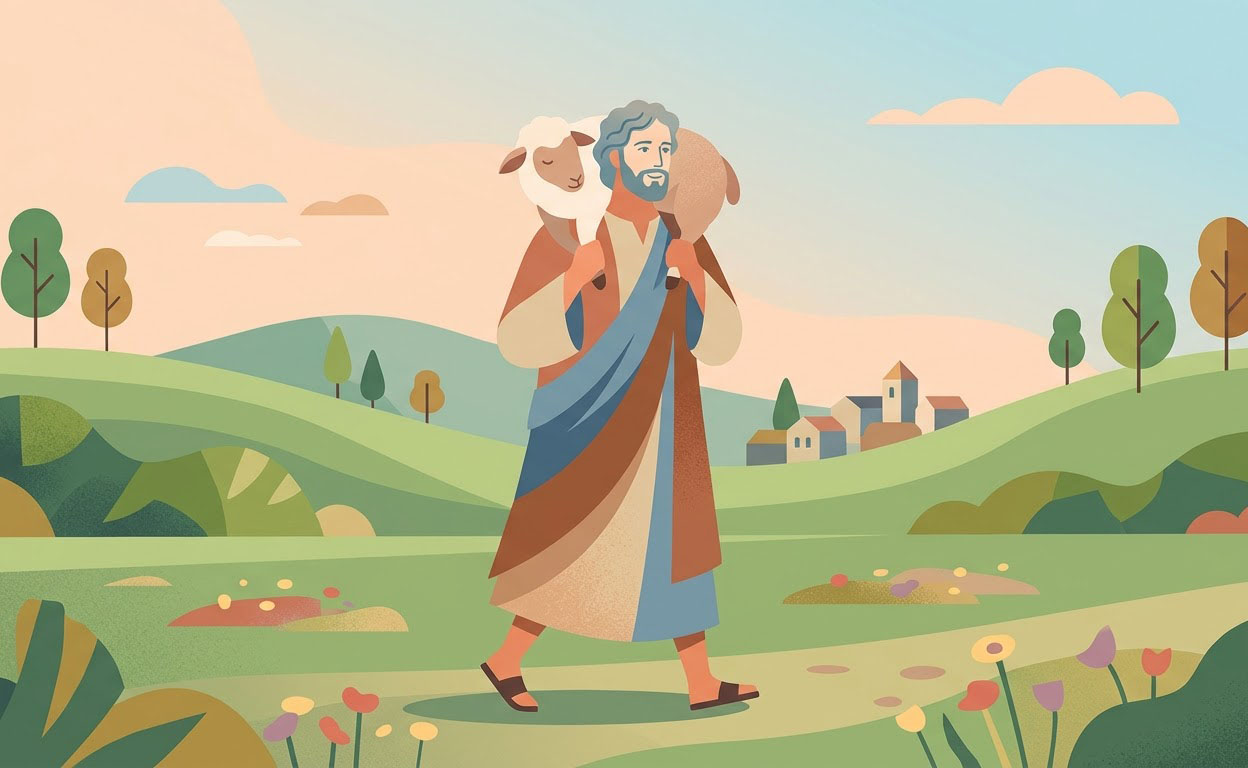 Salmo 23 - Illustration prière catholique