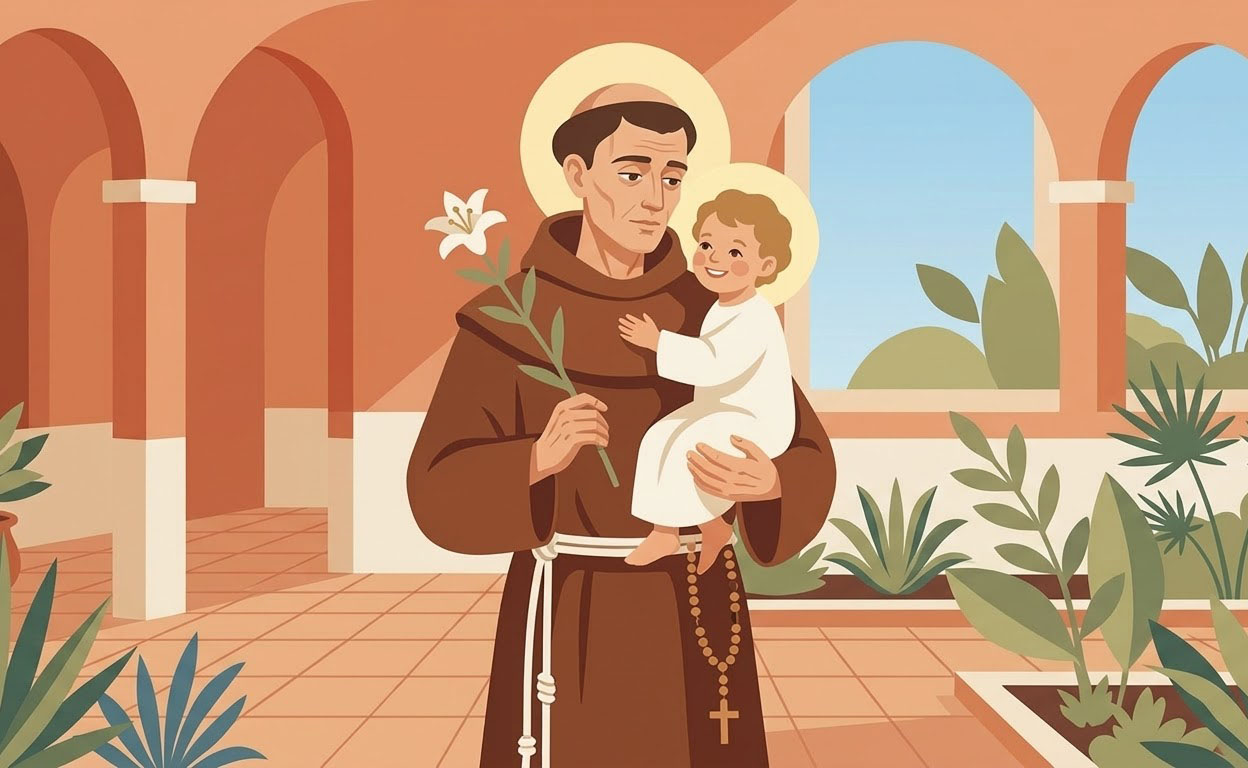 Sant'Antonio (di Padova) - Illustration prière catholique