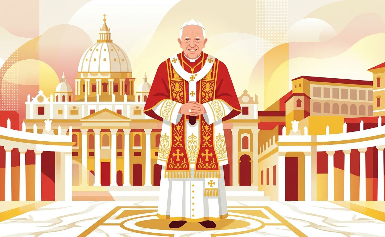 Saint Jean-Paul II - Illustration prière catholique