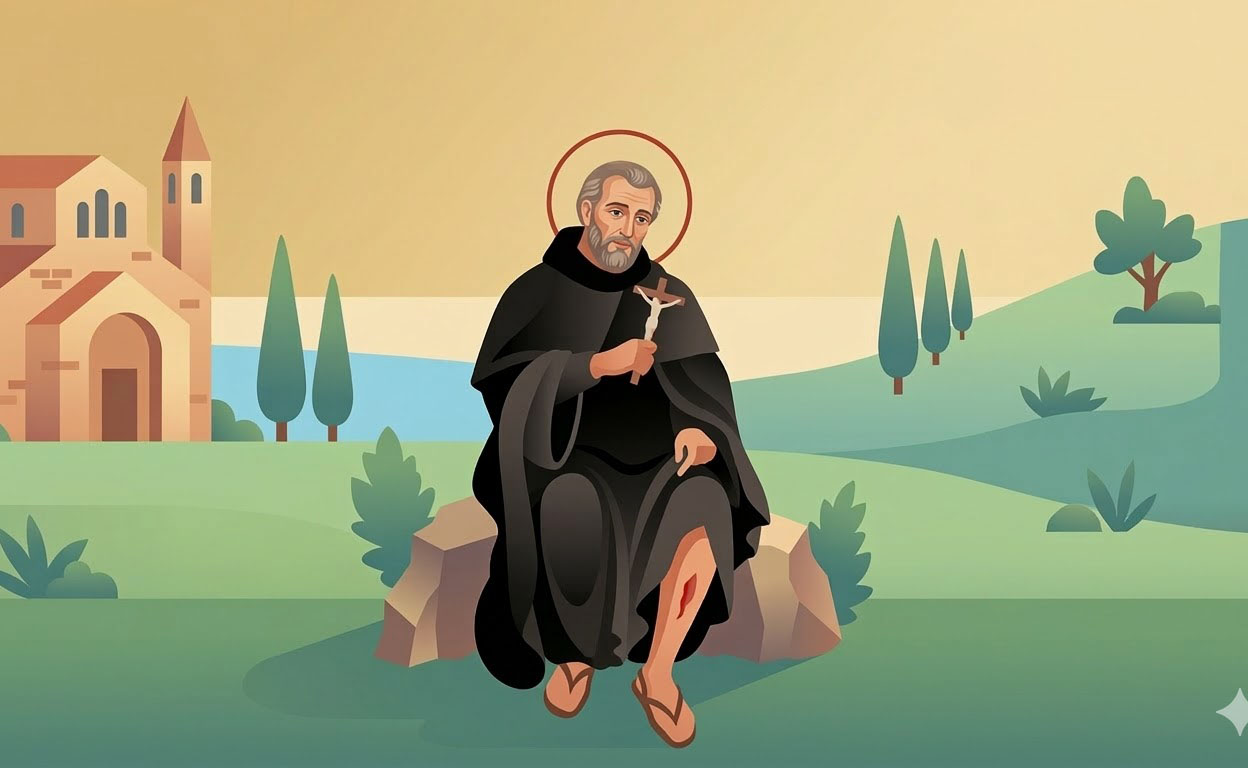 Saint Pérégrin - Illustration prière catholique