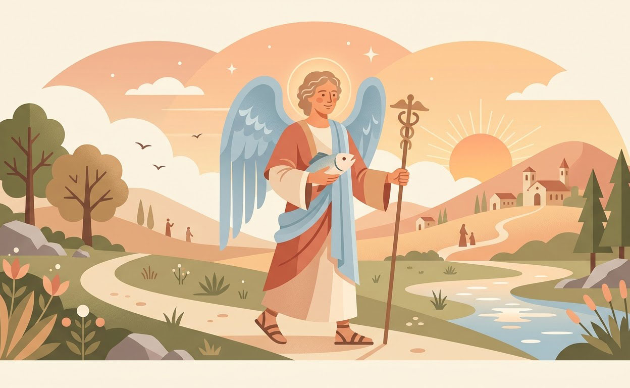Heiliger Raphael - Illustration prière catholique