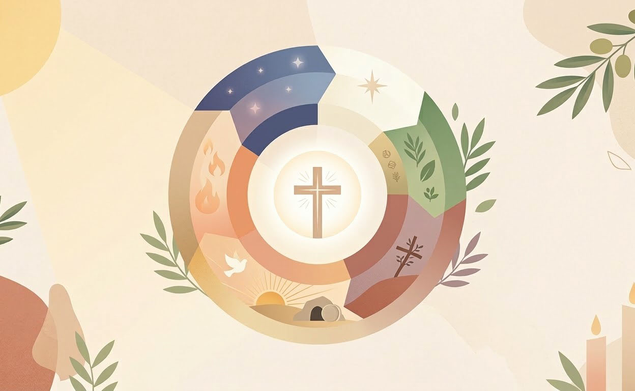 Tiempos Litúrgicos - Illustration prière catholique