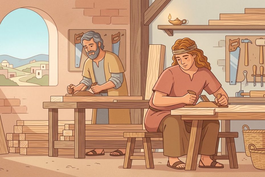 Arbeiten - Illustration prière catholique