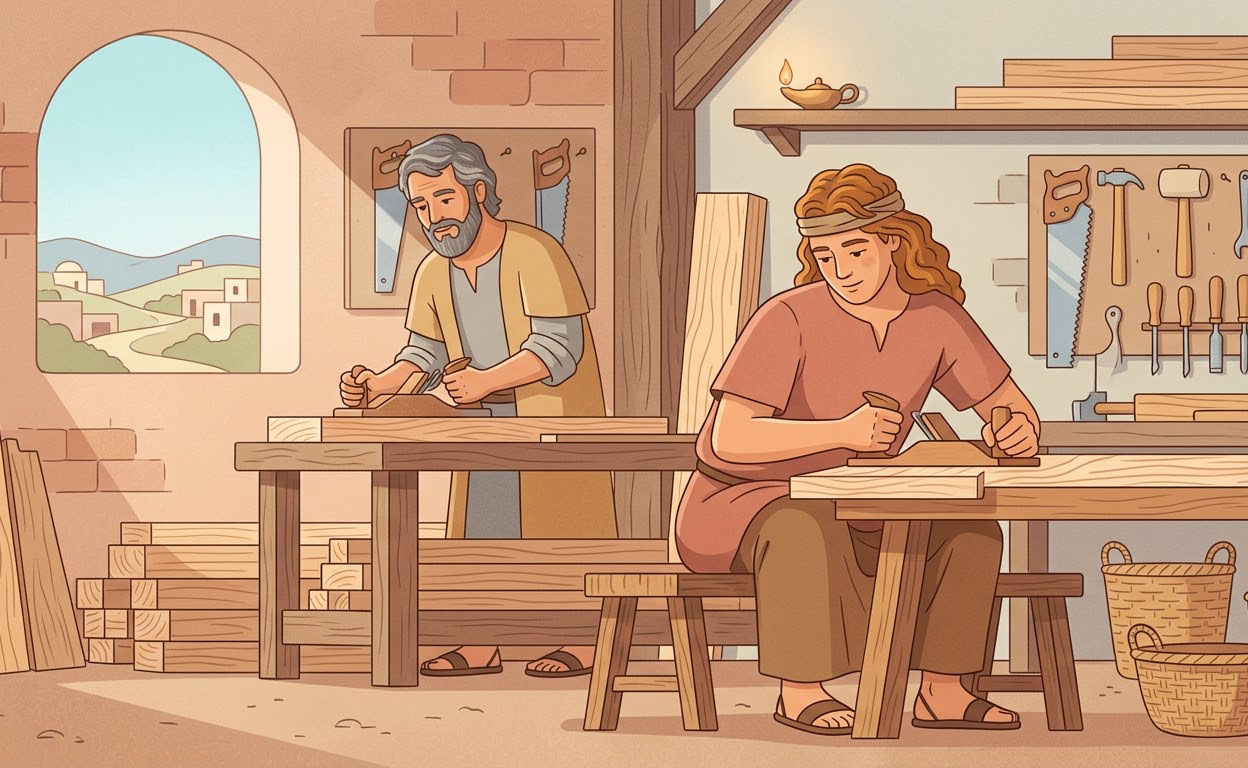 Trabajar - Illustration prière catholique
